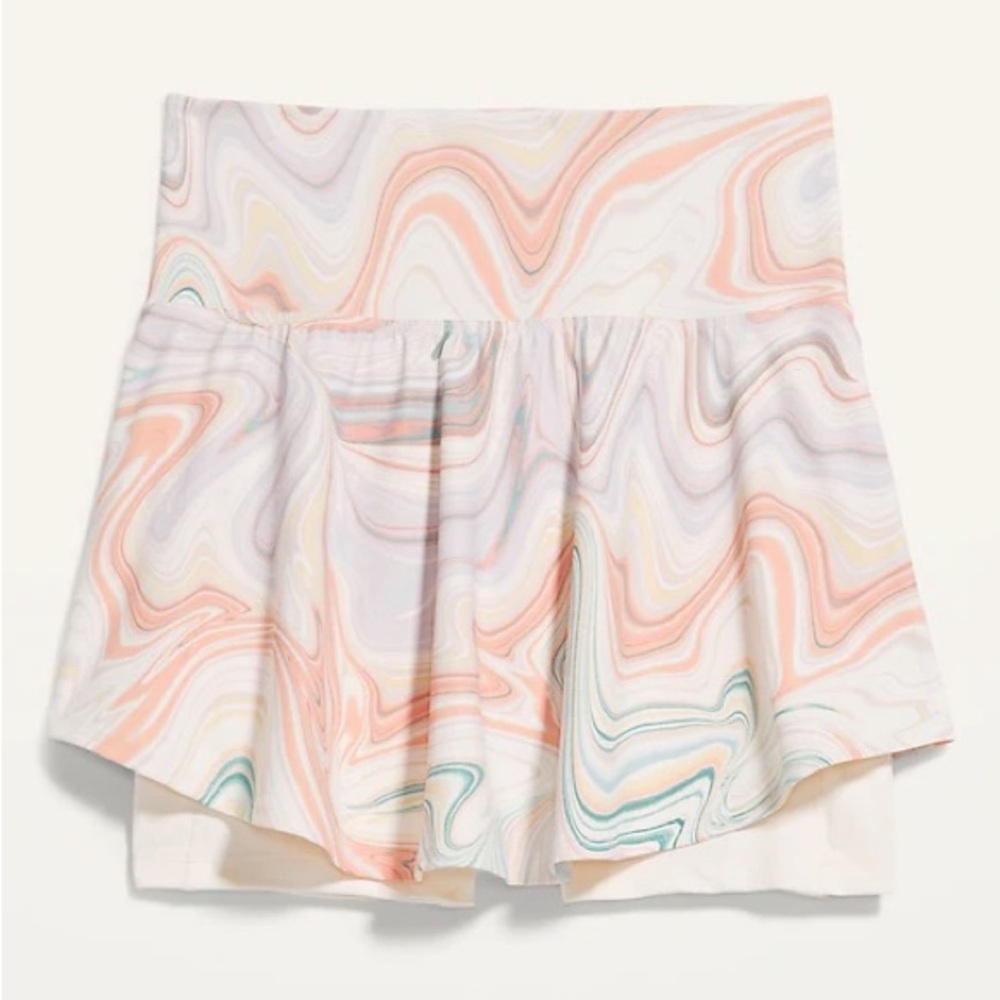 Old Navy Powersoft marble swirl pattern skort  sz S